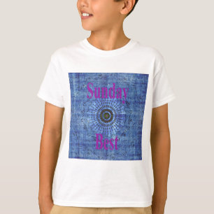 Camiseta Belo Design de Denim Moderno Incrível: Domingo Mel