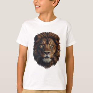 Camiseta Belo design de leão da selva em crianças-camiseta