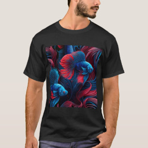 Camiseta Belo Design de Peixe Colorido e Elegante