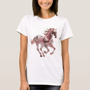 Camiseta Belo Design de Texto ROSE GOLD PRATA VIDRO CAVALO