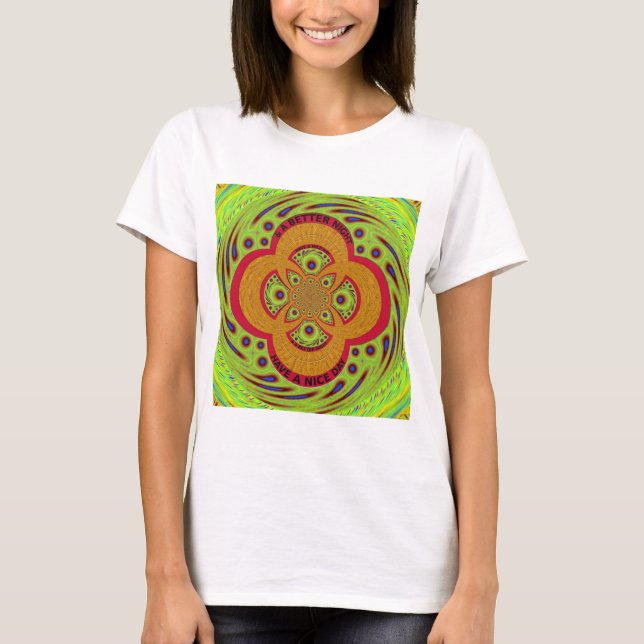 Camiseta Belo Design do Padrão Africano Mandala (Frente)