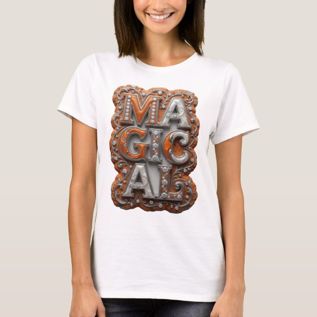 Camiseta Belo Design Mágico em Prata (Frente)