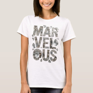 Camiseta Belo Design Moderno MARAVILHOSO Prata