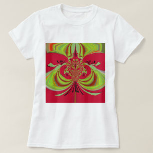 Camiseta Belo design vermelho. Co vetor de inspiração