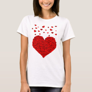 Camiseta Belo Dia de os namorados Vermelho