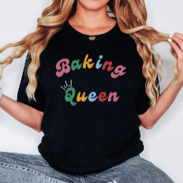 Camiseta Belo Diversão Retro-Baking Rainha Real Mulher Real