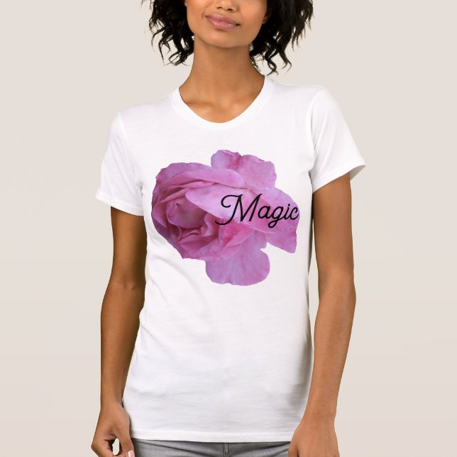 Camiseta Belo e bonito rosa, na moda-elegante (Frente)