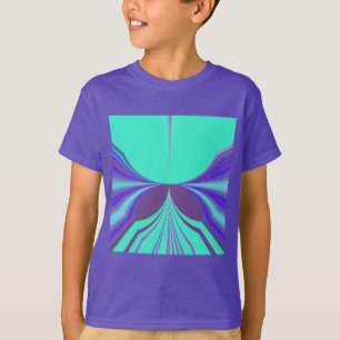 Camiseta Belo e espantoso Design de padrão ciano roxo
