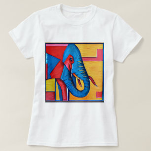 Camiseta Belo Elefante Abstrato Artsy