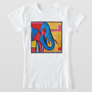 Camiseta Belo Elefante Abstrato Artsy