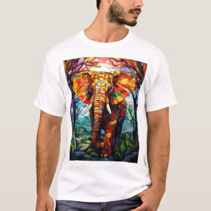 Camiseta Belo elefante colorido