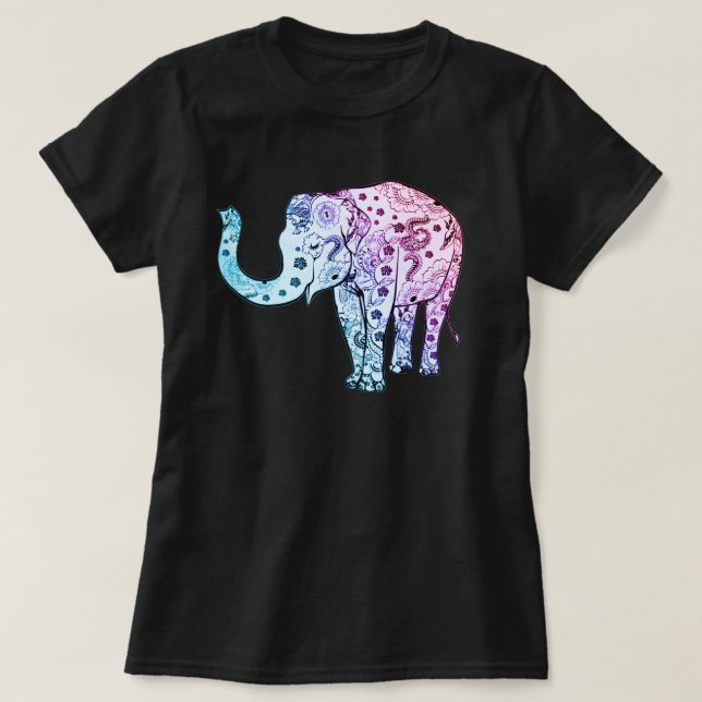 Camiseta Belo Elefante Tribal (Frente do Design)