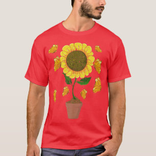Camiseta Belo Entomologista De Insetos De Girassol De Hippi