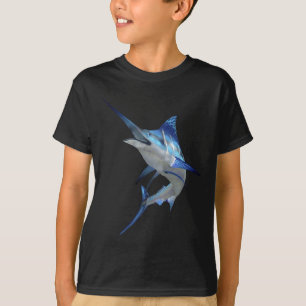 Camiseta Belo espadim azul de pesca com palha curta