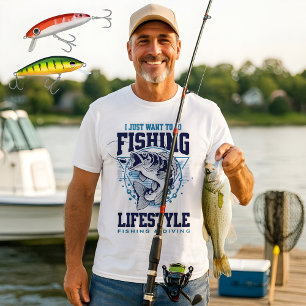 Camiseta Belo estilo de vida por pesca azul ao ar livre