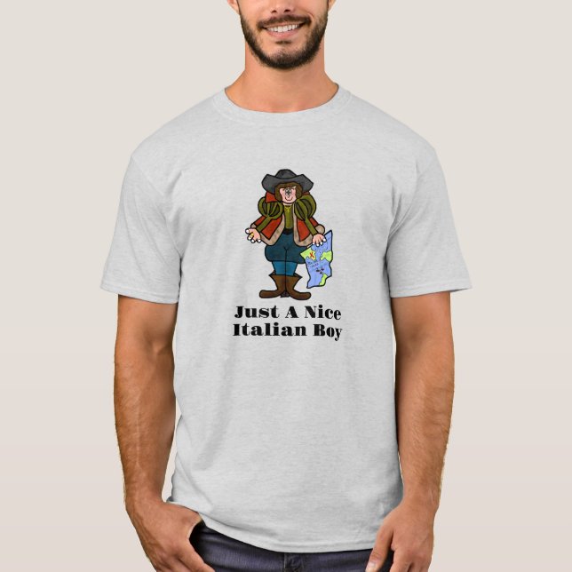 Camiseta Belo Garoto Italiano Christopher Columbus T-Shirt (Frente)