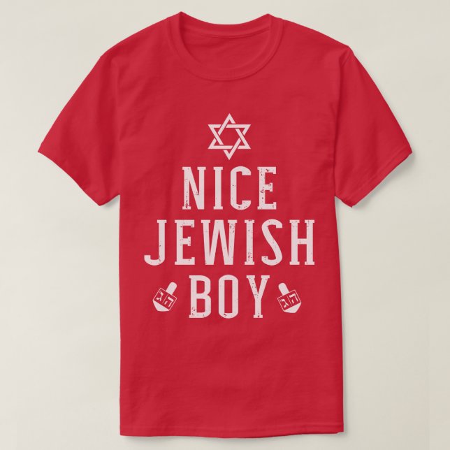 Camiseta Belo garoto judeu com sonho para hanukkah ou Bar M (Frente do Design)