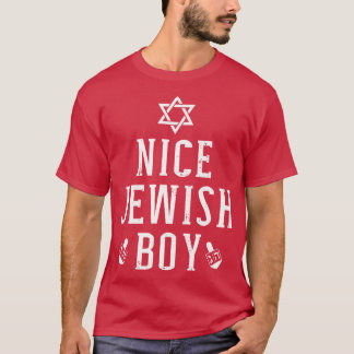 Camiseta Belo garoto judeu com sonho para hanukkah ou Bar M