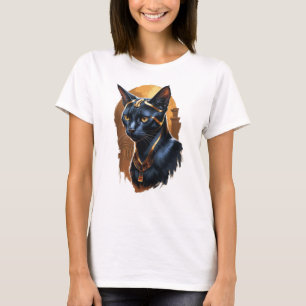 Camiseta Belo gato egípcio preto