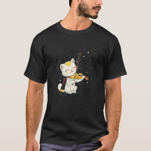Camiseta Belo Gato toca belo Vestido de Violino