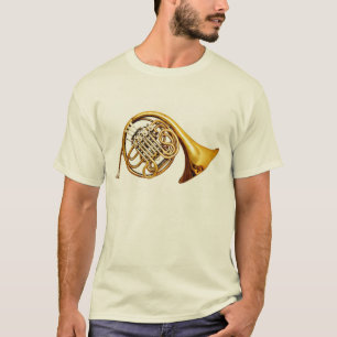 Camiseta Belo Instrumento Musical Corne Francês de Latão