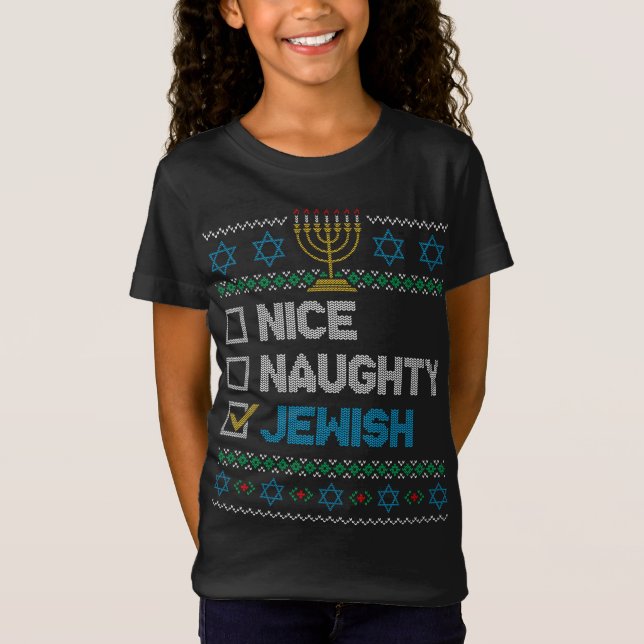 Camiseta Belo Jewish Feliz de Natal Engraçado H (Frente)