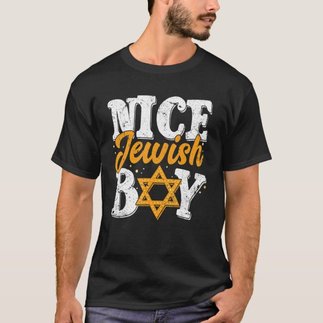 Camiseta Belo Jewly Boy Ugly Hanukkah Sweater Chanukah Jew (Frente)