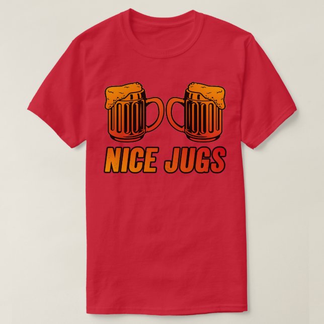 Camiseta Belo Jugs Engraçado Beer (Frente do Design)