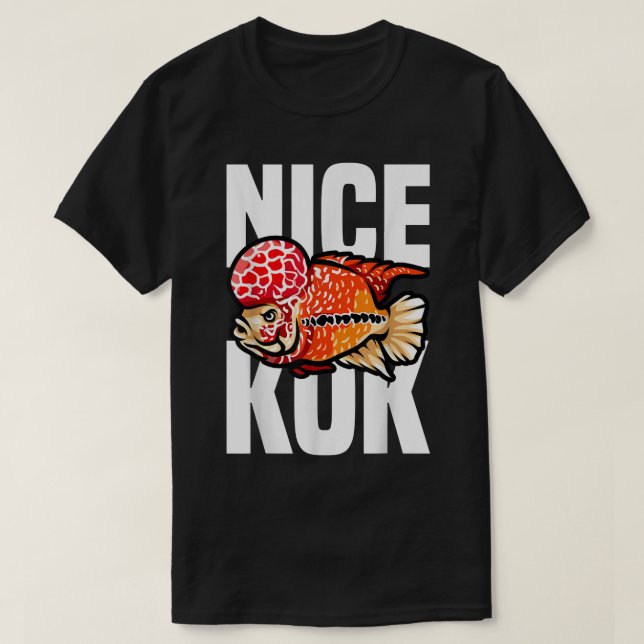 Camiseta Belo Kok Funny Flowerhorn Cichlid Fish Keeper (Frente do Design)