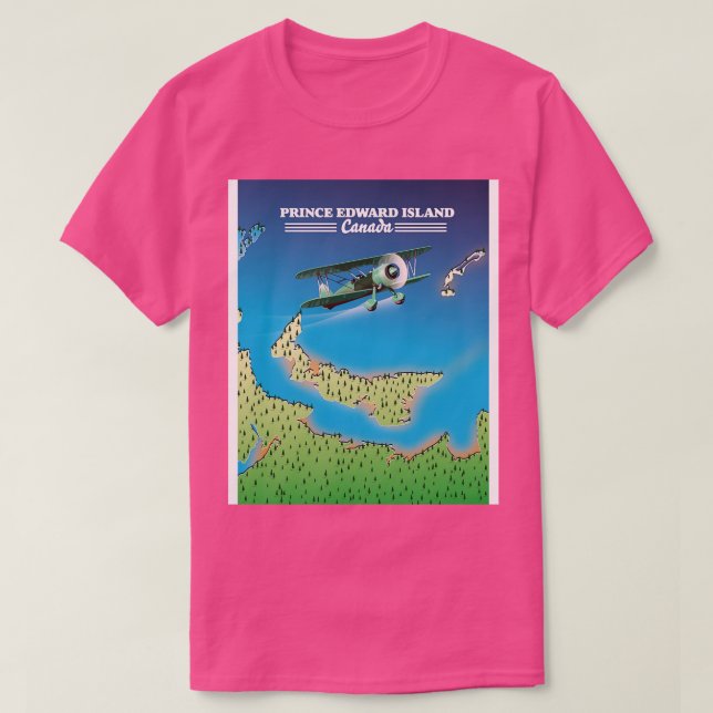 Camiseta Belo mapa da Ilha Príncipe Canadá (Frente do Design)