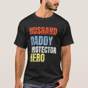 Camiseta Belo marido protetor do Pai Herói Herói Anivers