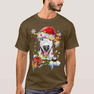 Camiseta Belo Natal Ilumina Touro Terrier Cachorro Com Papa