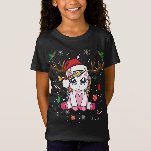 Camiseta Belo Natal - Natal - Unicórnio Vestido (Frente)