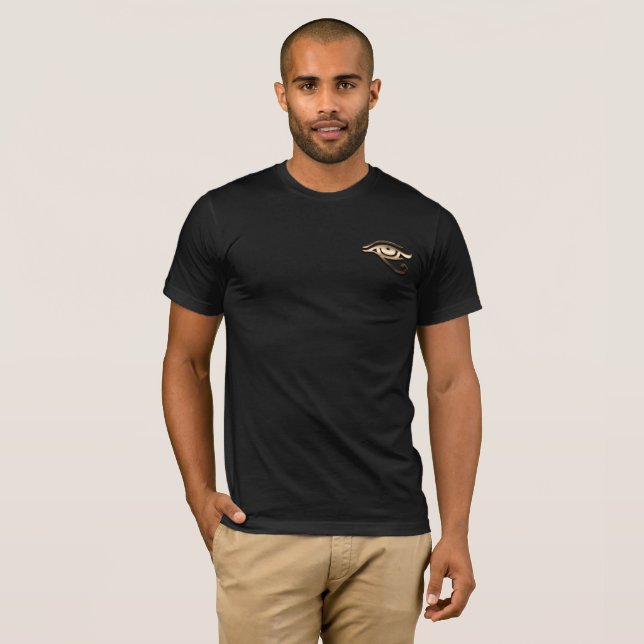 Camiseta Belo ouro de símbolo de horus (Frente Completa)