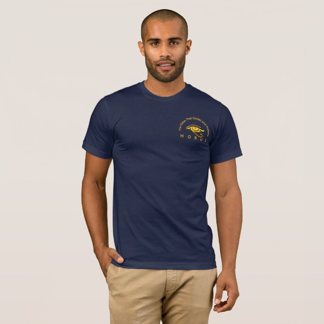 Camiseta Belo ouro de símbolo de horus (Frente Completa)