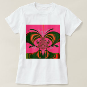 Camiseta Belo Ouro Vermelho Rosa Quente Africano Verde