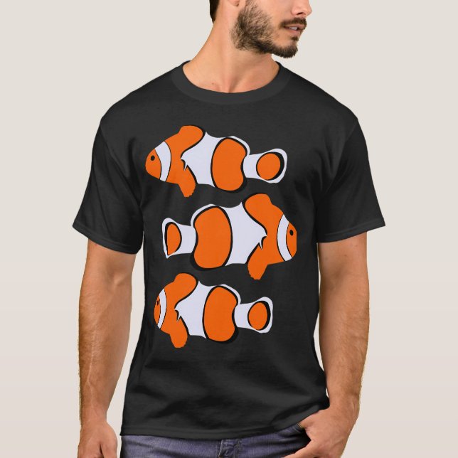 Camiseta Belo padrão de peixe-palhaço (Frente)