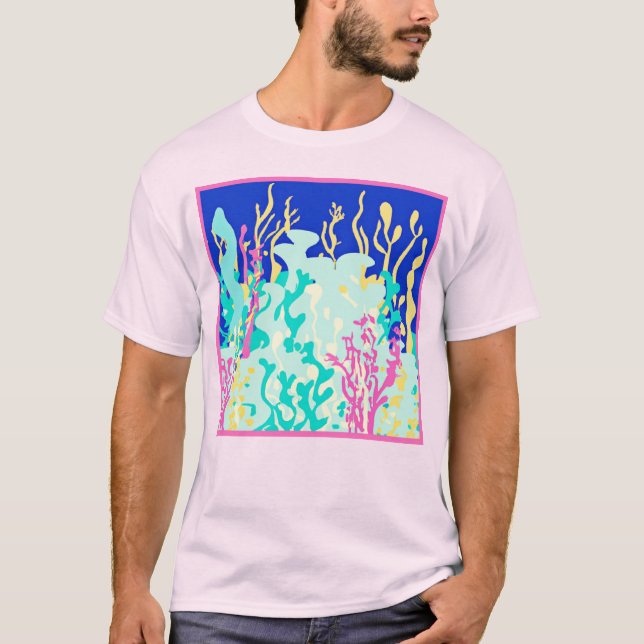 Camiseta Belo Padrões de Oceano Design. Comprar Agora (Frente)