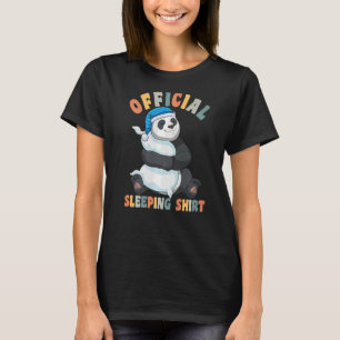 Camiseta Belo Pajama para Mulheres Noite Dormindo Panda