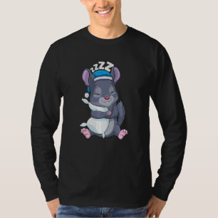Camiseta Belo Pajama para Mulheres Quase Dormindo Chinchill