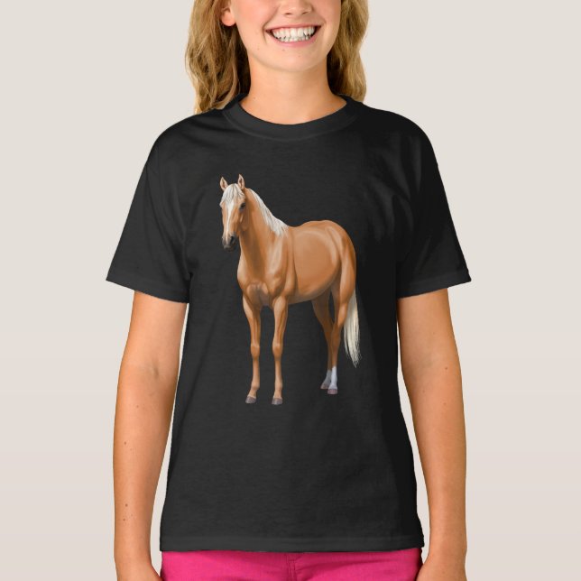 Camiseta Belo Palomino Quarter Horse Stallion (Frente)