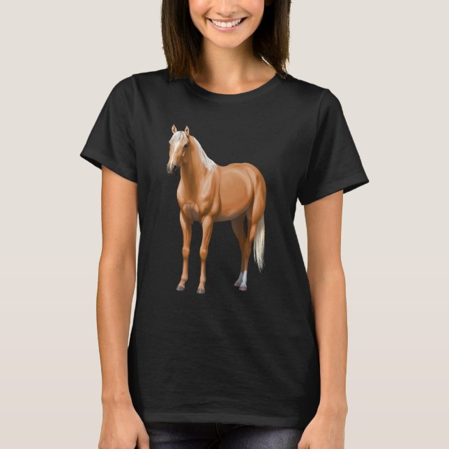 Camiseta Belo Palomino Quarter Horse Stallion (Frente)