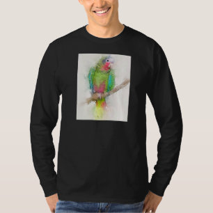 Camiseta Belo papagaio cubano Retrato de aves bonitas, faun
