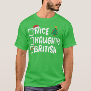 Camiseta Belo Papai noel de Natal Britânico Engraçado Xm