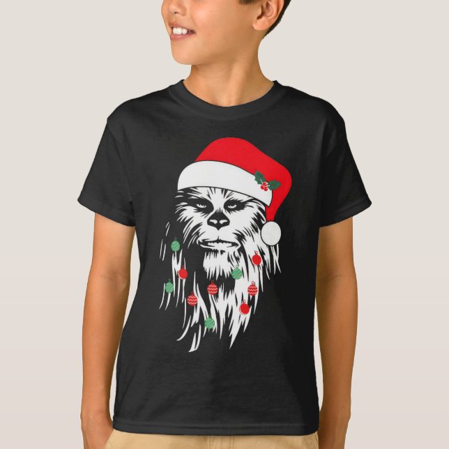 Camiseta Belo Pé-Grande Rosto Papai Noel Natal Bonito Natal (Frente)