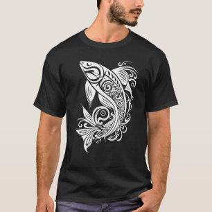 Camiseta Belo Peixe Gráfico Vetorial Natureza Água Mar Rio