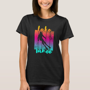 Camiseta Belo pôr do sol de inverno no lago Tahoe