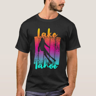 Camiseta Belo pôr do sol de inverno no lago Tahoe 1