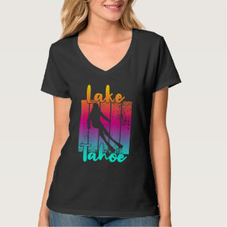 Camiseta Belo pôr do sol de inverno no lago Tahoe 1