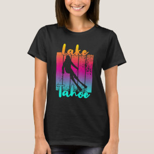 Camiseta Belo pôr do sol de inverno no lago Tahoe 1